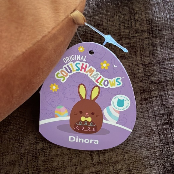 Squishmallows Easter 2024 Dinora FTM Chocolate Bunny 8” NWT - Picture 3 of 3